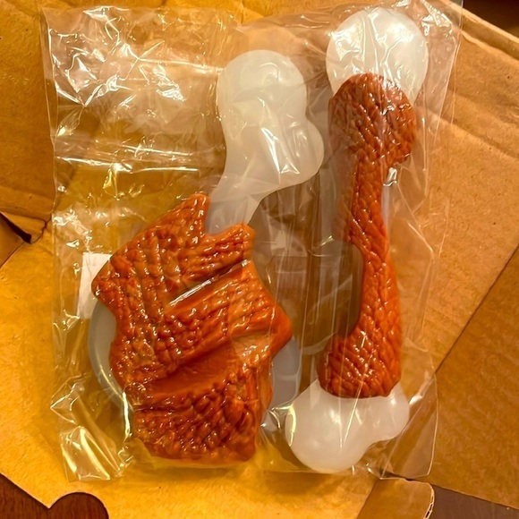 Brand New 3-Piece Dog Chew & Rope Toys Set for Aggressive Chewers Bacon Teething - Picture 5 of 9